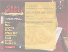 Tablet Screenshot of chiliwilliesrestaurant.com